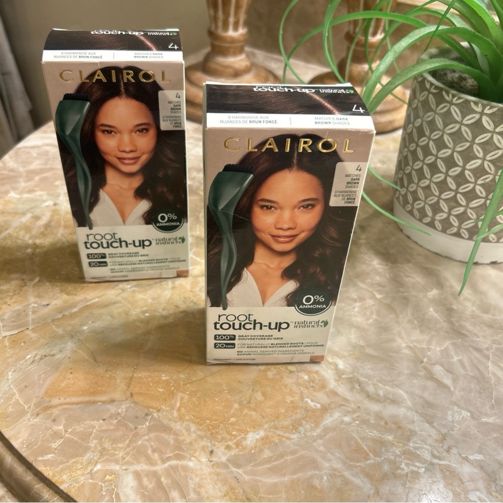 Clairol Root Touch-Up Hair Color - Dark Brown - new 2-pack